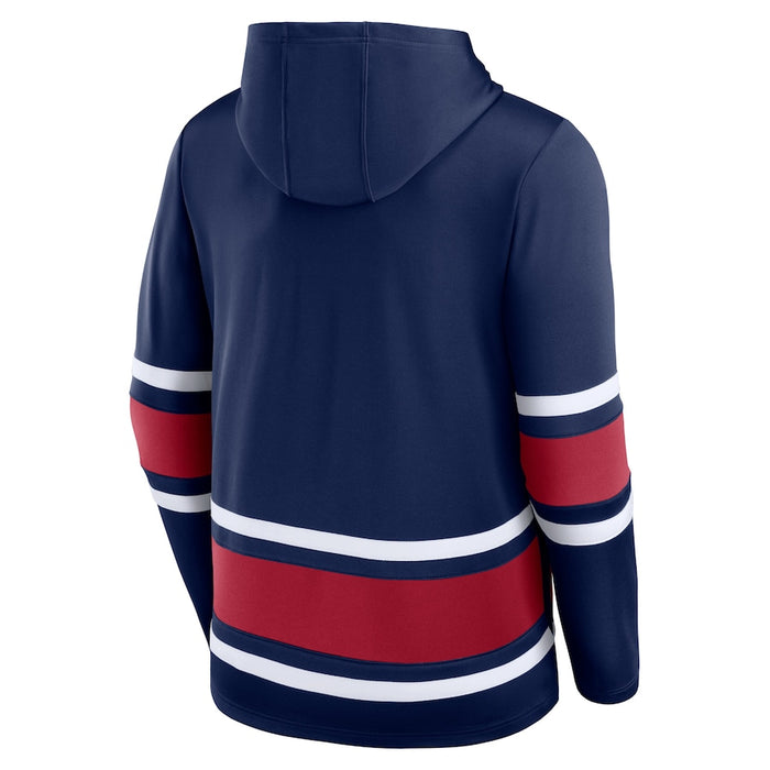 Montreal Canadiens NHL Fanatics Branded Men's Navy Lace Up Pullover Hoodie