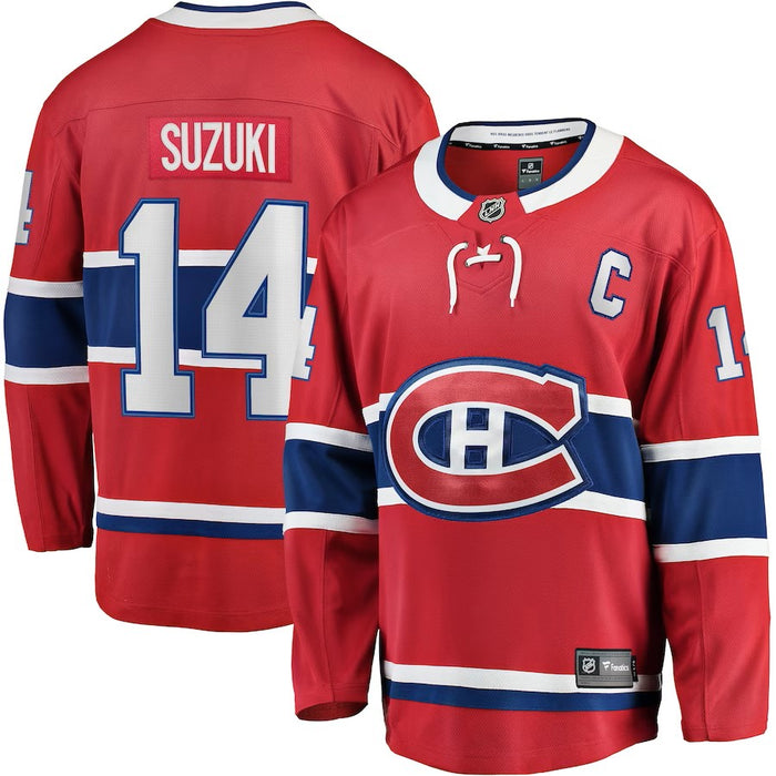 Nick Suzuki Montreal Canadiens NHL Fanatics Branded Men's Red Breakaway Jersey