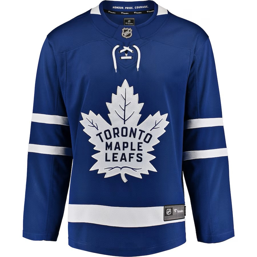 Maillot à domicile Breakaway bleu royal pour hommes de marque Fanatics LNH des Maple Leafs de Toronto