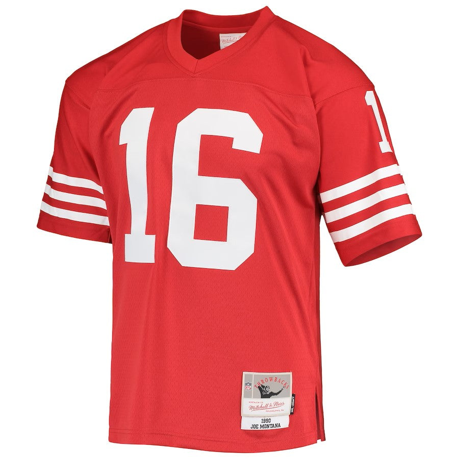 Joe Montana San Francisco 49ers NFL Mitchell & Ness Men's Scarlet 1990 Legacy Replica Jersey