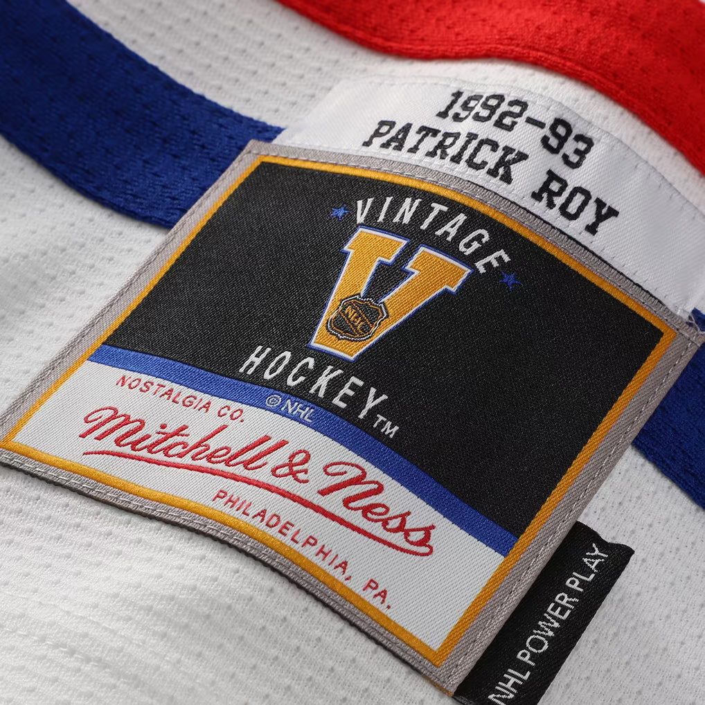Patrick Roy Montreal Canadiens NHL Mitchell & Ness Men's White 1992-93 Power Play Authentic Jersey