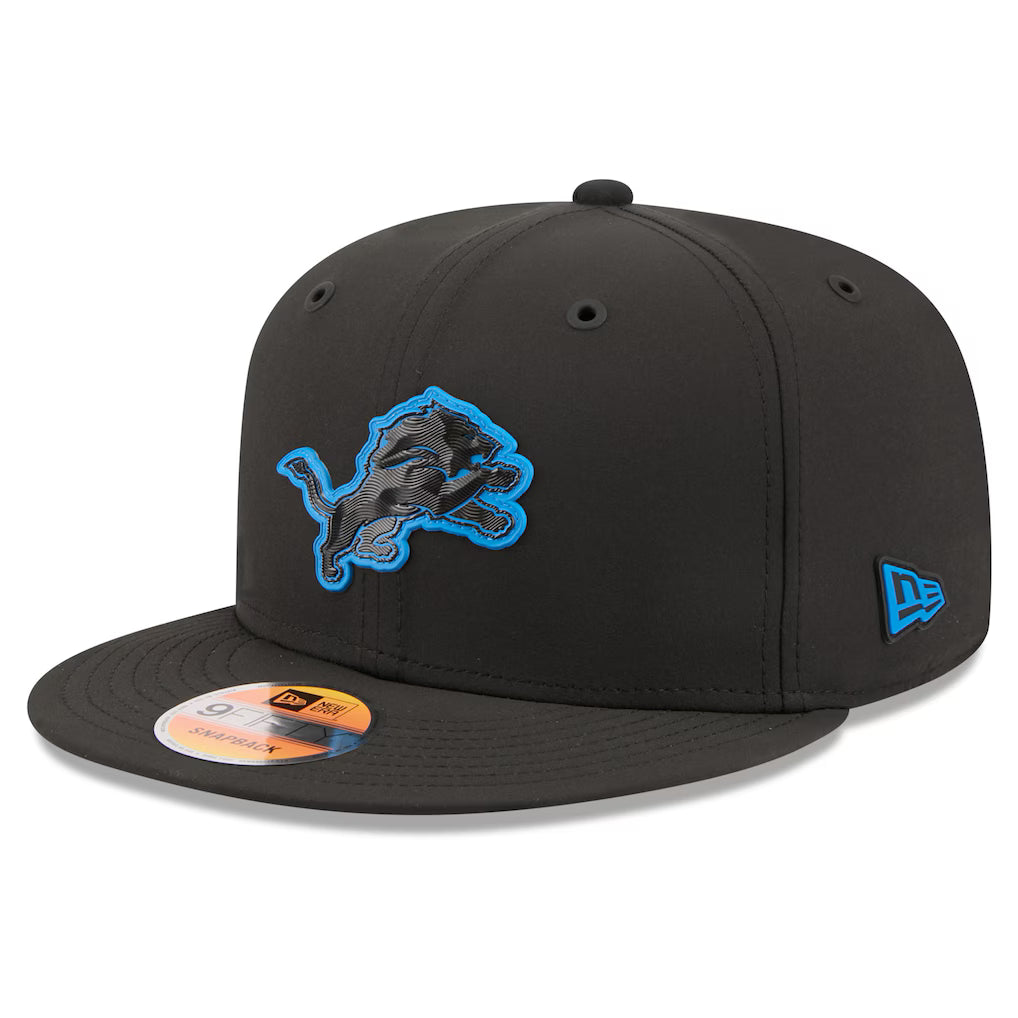 Detroit Lions NFL New Era Men's Black 9Fifty 2026 Sideline Snapback