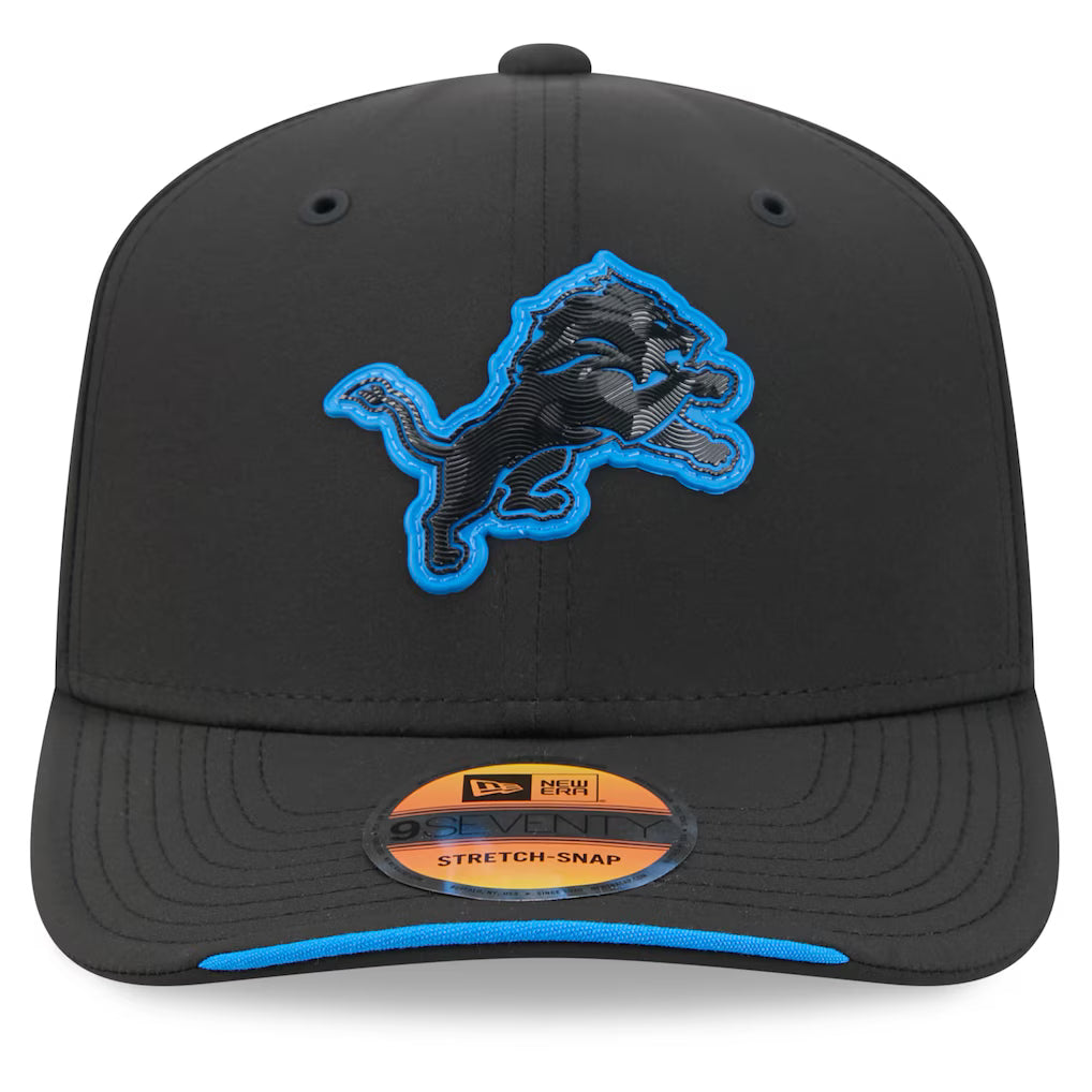 Detroit Lions NFL New Era Men's Black 9Seventy 2026 Sideline Stretch Snapback
