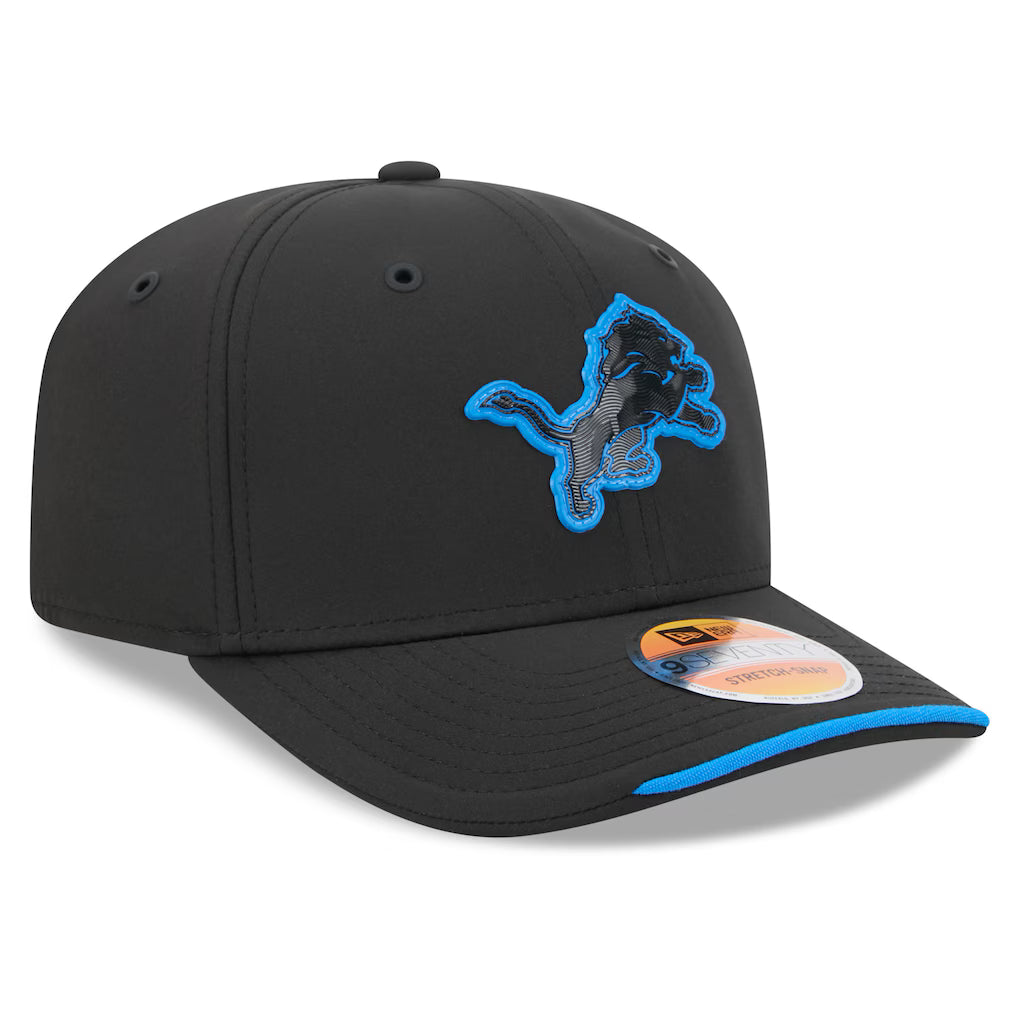 Detroit Lions NFL New Era Men's Black 9Seventy 2026 Sideline Stretch Snapback