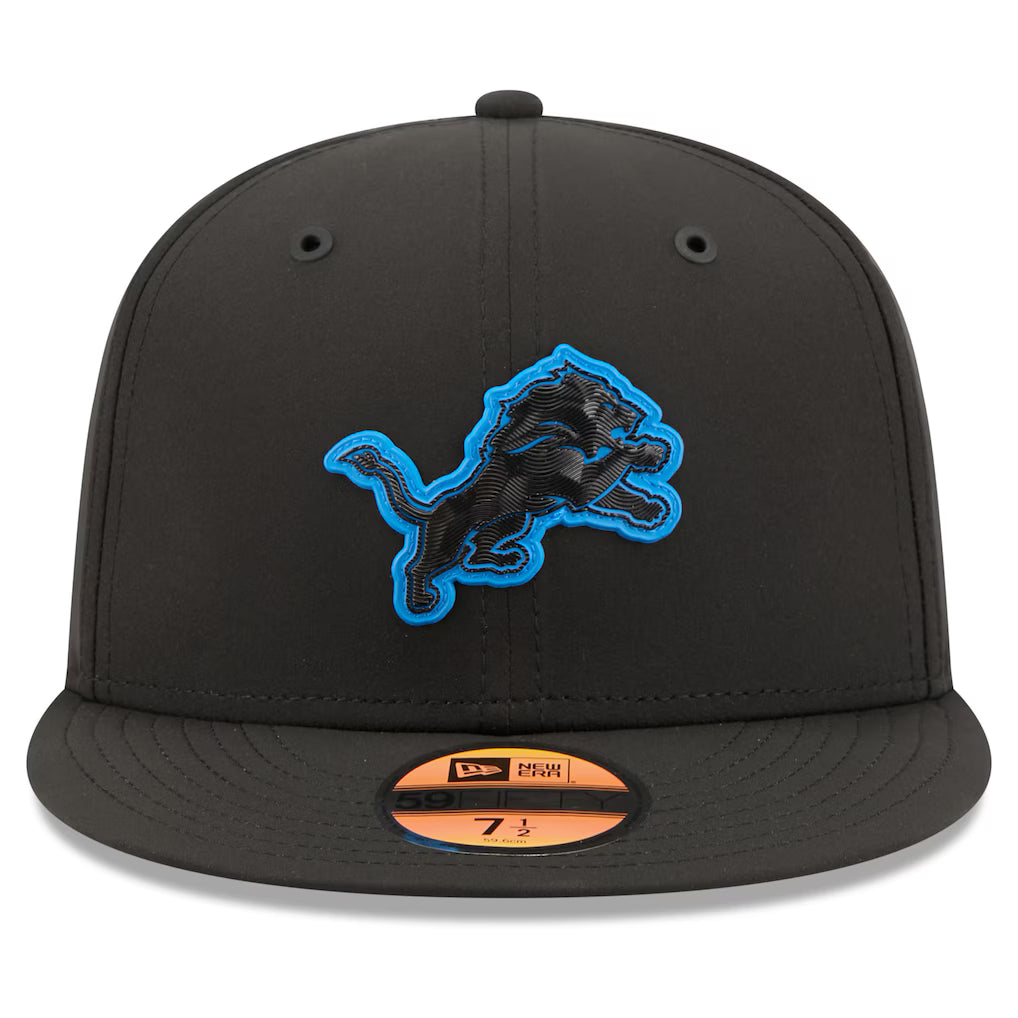 Detroit Lions NFL New Era Men's Black 59Fifty 2026 Sideline Fitted Hat