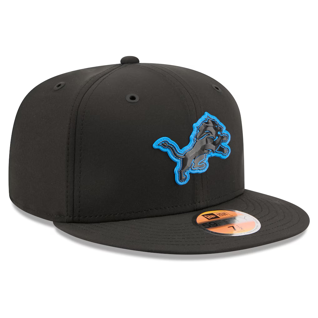 Detroit Lions NFL New Era Men's Black 59Fifty 2026 Sideline Fitted Hat