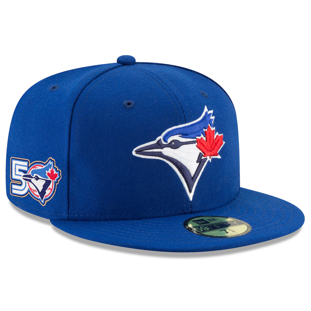 Toronto Blue Jays MLB New Era Men's Royal Blue 59Fifty 50th Anniversary Authentic Collection Fitted Hat