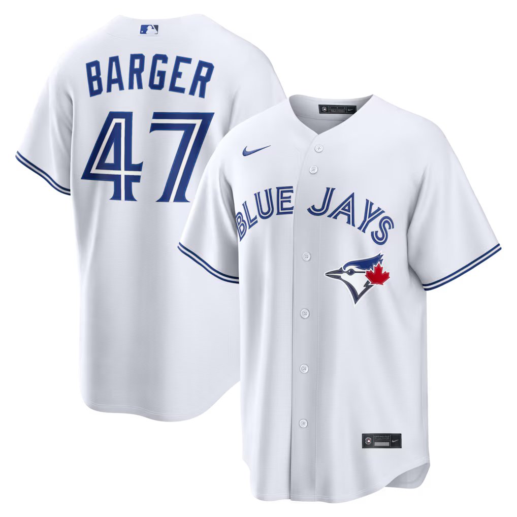 Addison Barger Toronto Blue Jays MLB Nike Men's White Home Replica Jersey