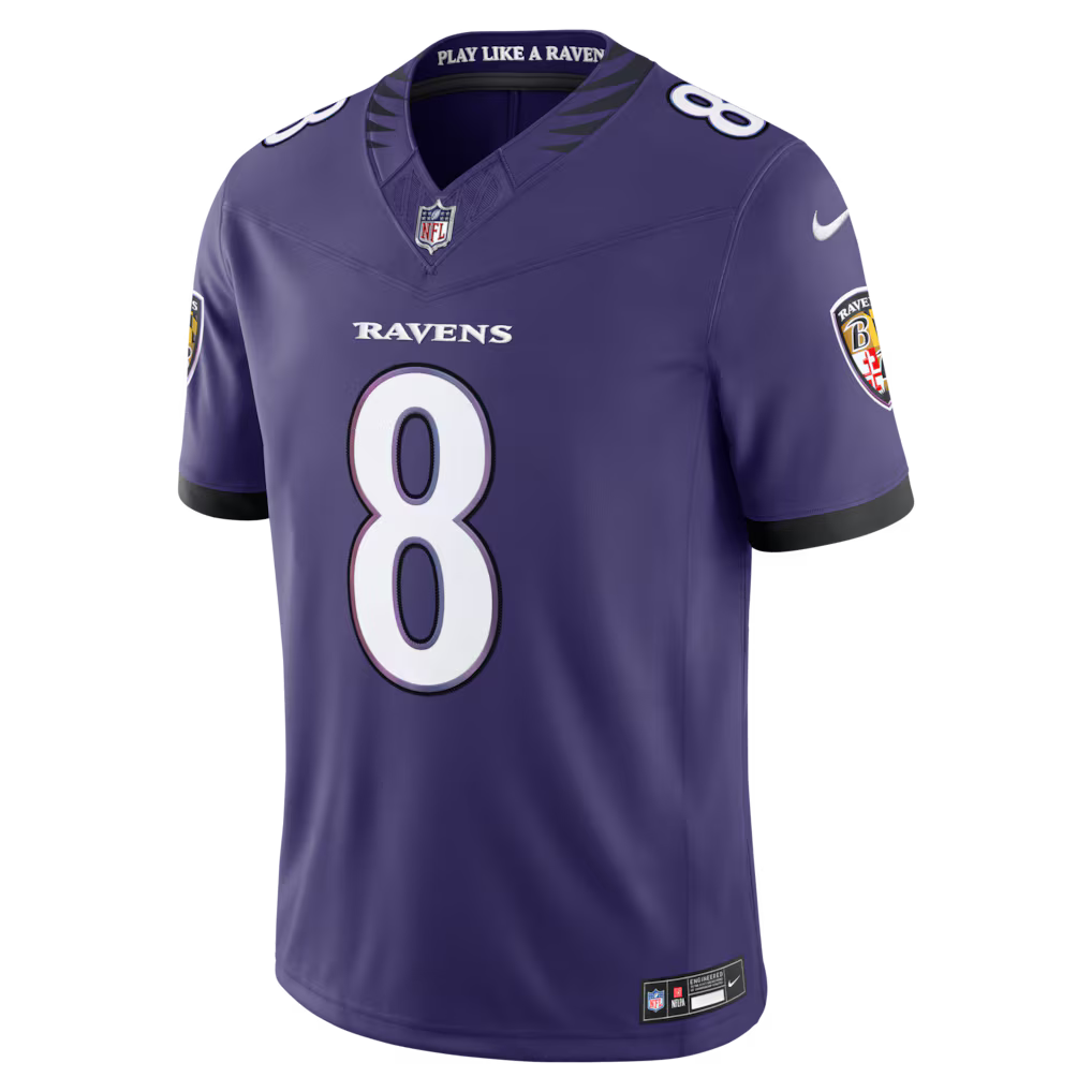 Lamar Jackson Baltimore Ravens NFL Nike Men's New Orchid Purple Vapor F.U.S.E. Limited Jersey