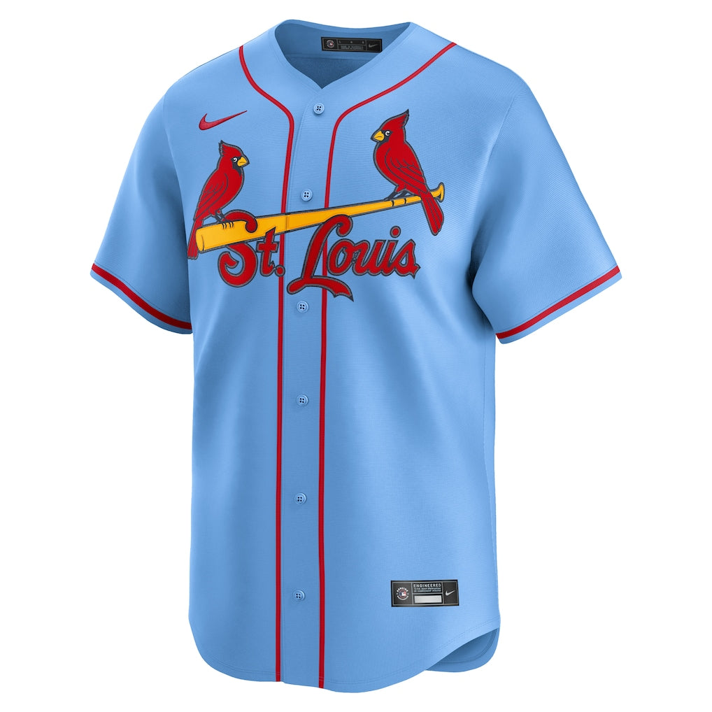 St. Louis Cardinals MLB Nike Men's Light Blue Alternate Limited Jersey