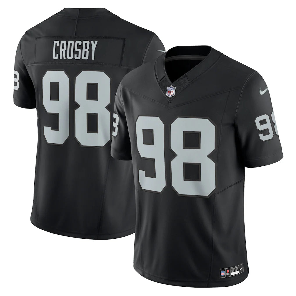 Maxx Crosby Las Vegas Raiders NFL Nike Men's Black Vapor F.U.S.E. Limited Player Sewn Jersey