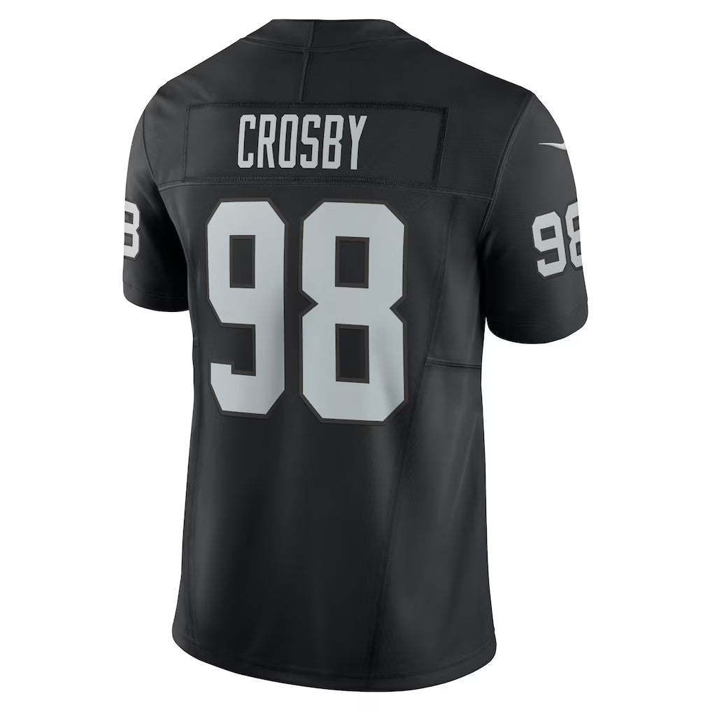 Maxx Crosby Las Vegas Raiders NFL Nike Men's Black Vapor F.U.S.E. Limited Player Sewn Jersey