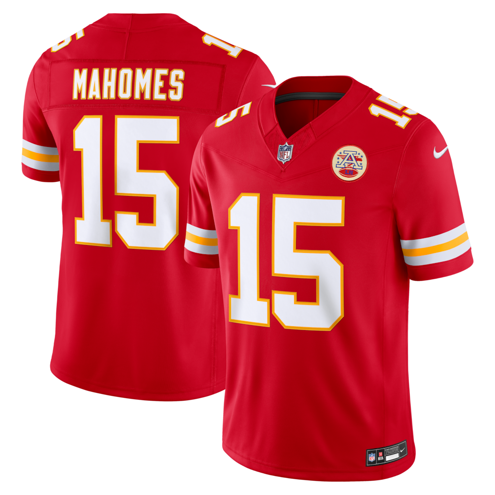 Patrick Mahomes Kansas City NFL Nike Men's Red Vapor F.U.S.E. Limited Player Sewn Jersey