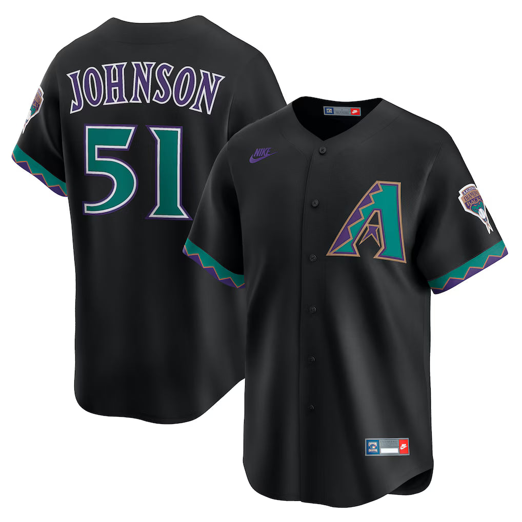 Randy Johnson Arizona Diamondbacks MLB Nike Men's Black Cooperstown Limited Player Jersey