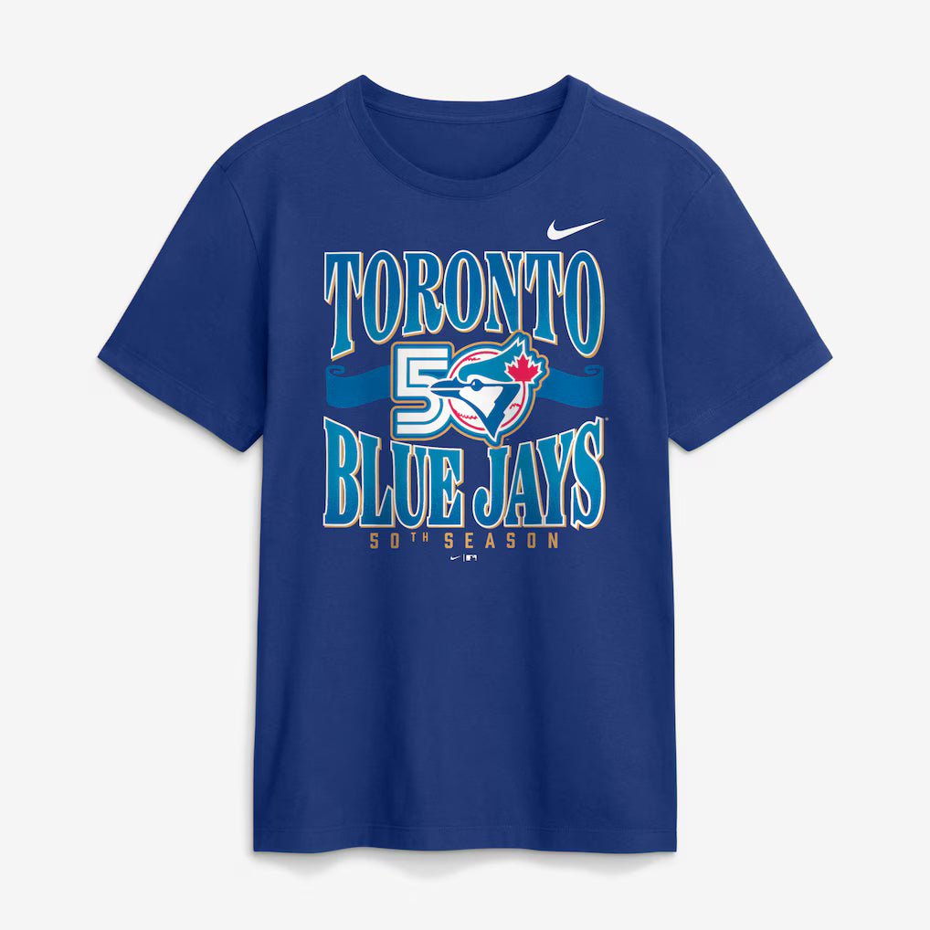 Toronto Blue Jays MLB Nike Men's Royal 50th Anniversary Club T-Shirt