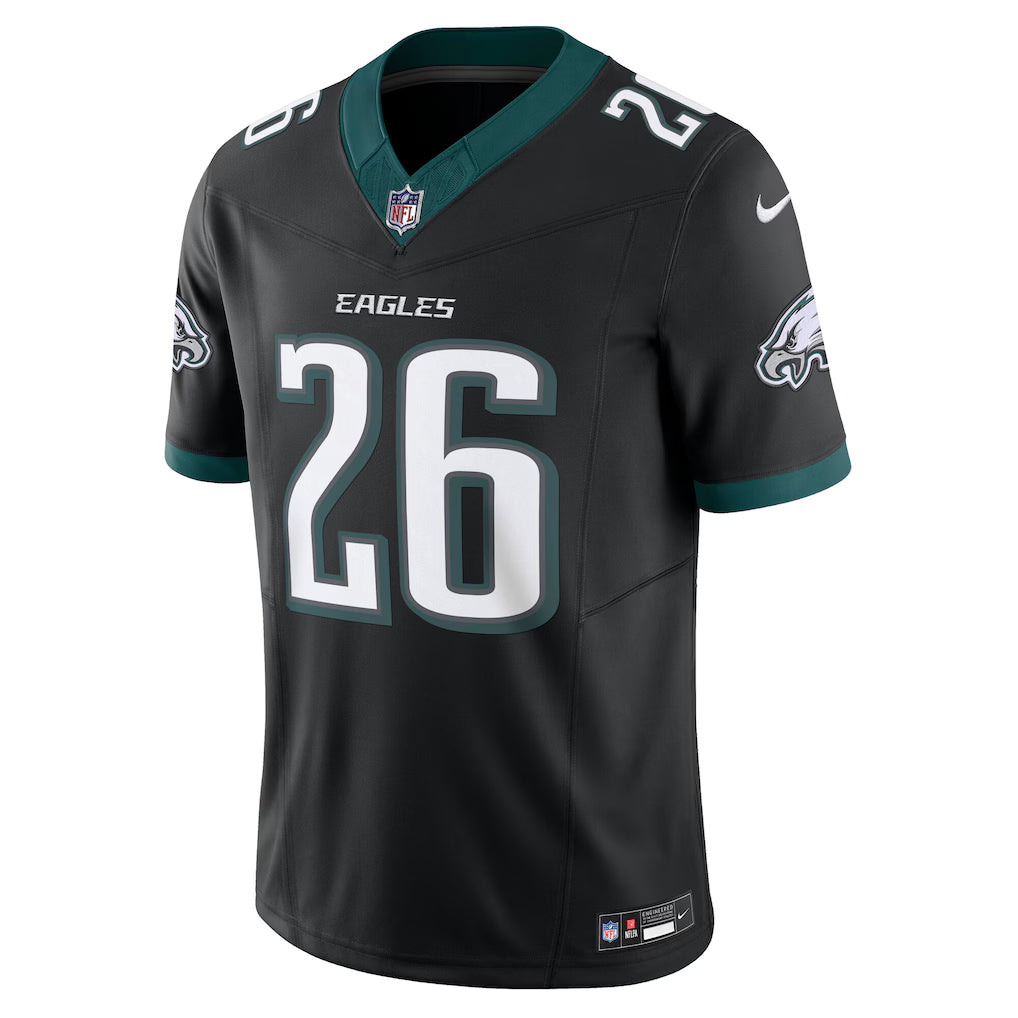 Saquon Barkley Philadelphia Eagles NFL Nike Men's Black Vapor F.U.S.E. Limited Jersey
