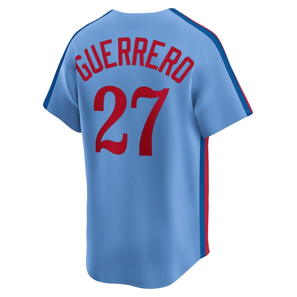Vladimir Guerrero Montreal Expos MLB Nike Men's Columbia Blue Cooperstown Limited Pro-Stitched Jersey