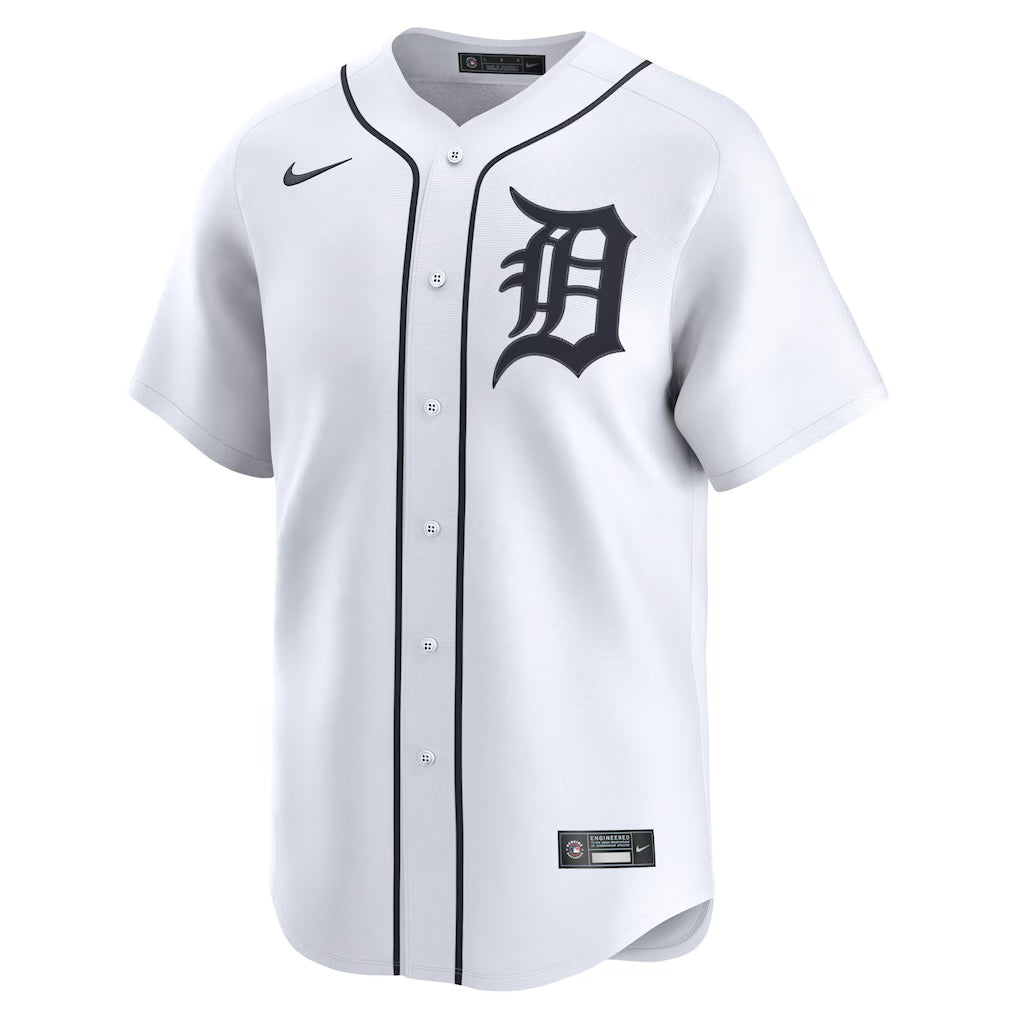 Detroit Tigers MLB Nike Men's White Home Limited Jersey