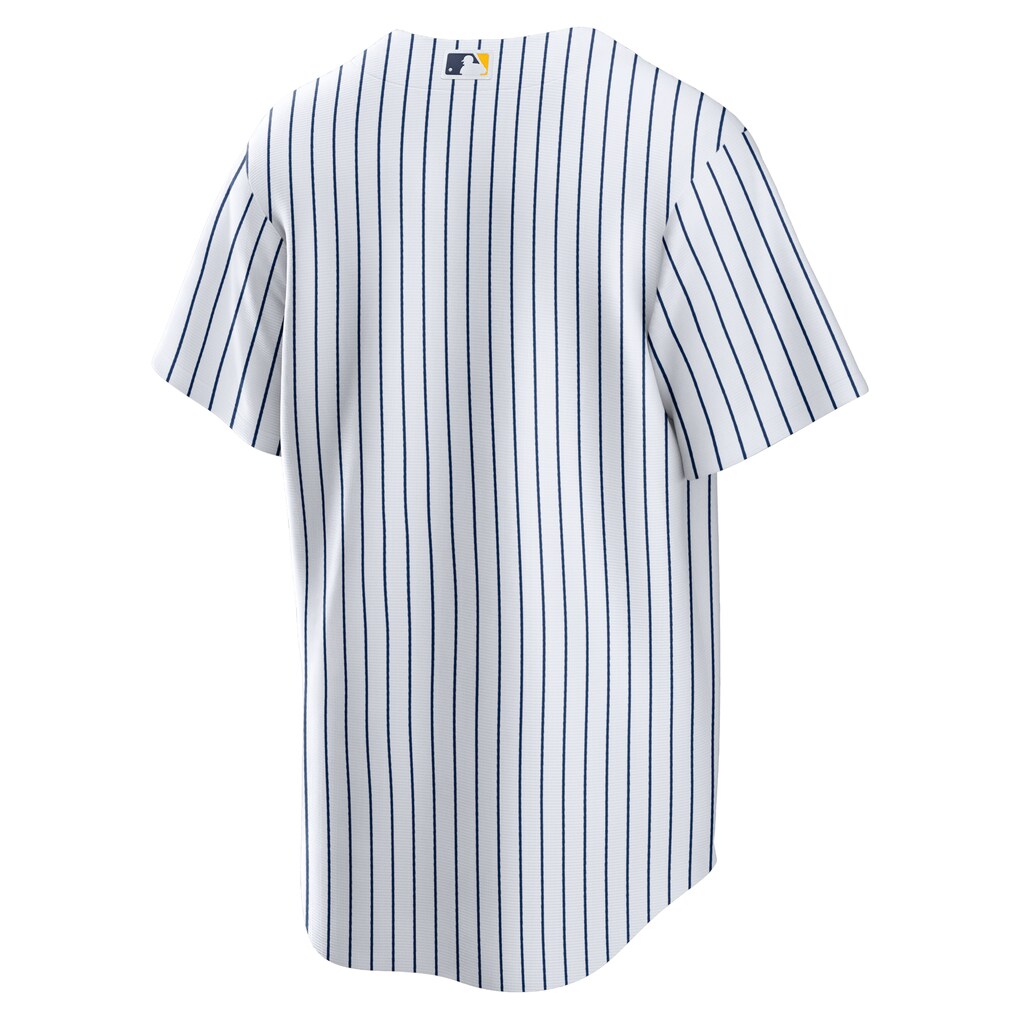 Milwaukee Brewers MLB Nike Men's White Pinstripe Alternate Replica Jersey