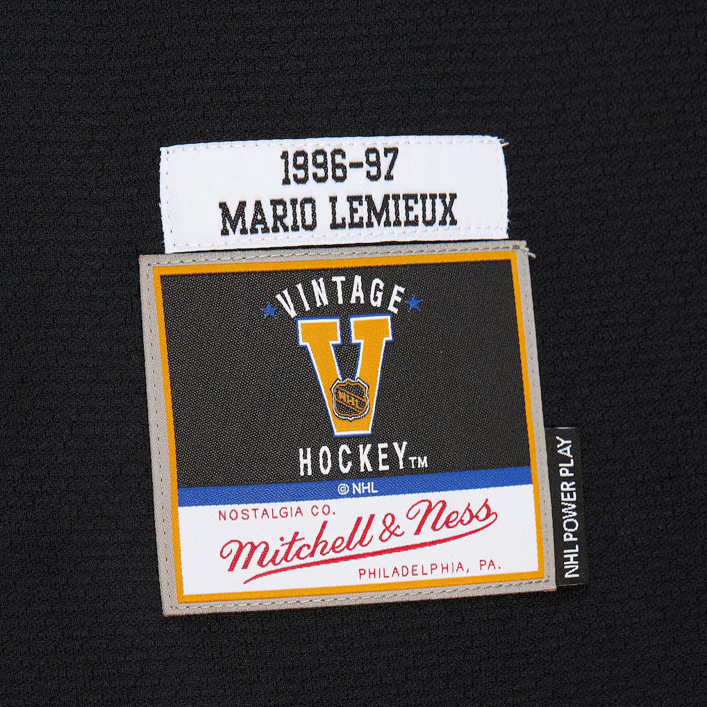 Mario Lemieux Pittsburgh Penguins NHL Mitchell & Ness Men's Black 1996-97 Power Play Authentic Jersey