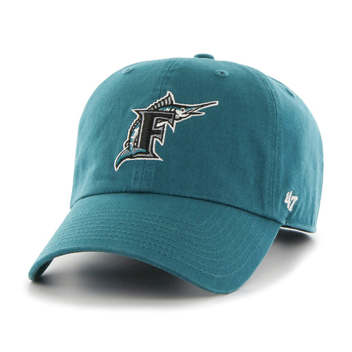 Miami Marlins MLB 47 Brand Men's Teal Vintage Clean Up Adjustable Hat