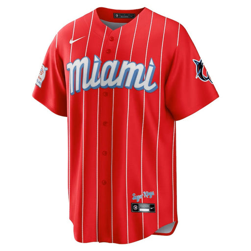 Miami Marlins MLB Nike Men's Red 2023 City Connect Replica Jersey