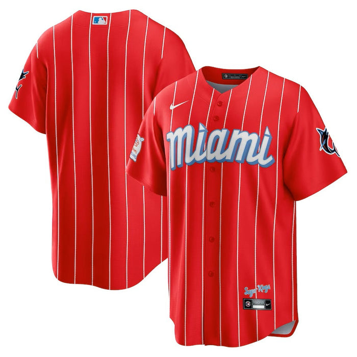 Miami Marlins MLB Nike Men's Red 2023 City Connect Replica Jersey S