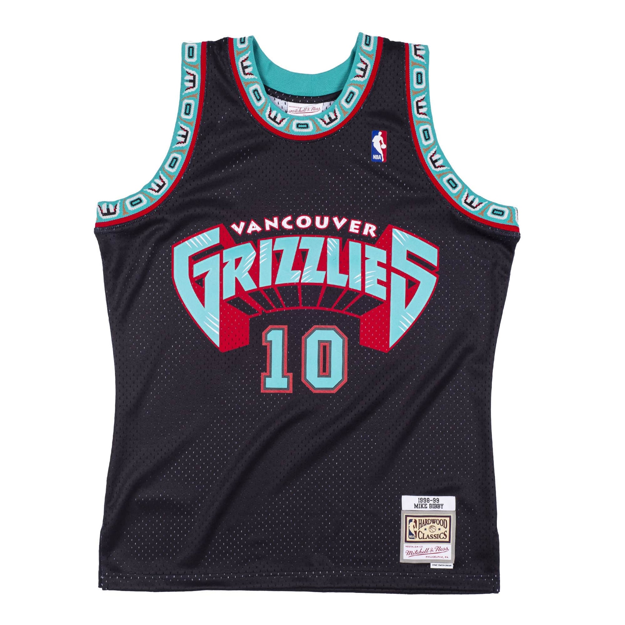 Vancouver Grizzlies Mike Bibby '98-'99 #10 Swingman Jersey, bleu sarcelle, S Vancouver Grizzlies Mike Bibby '98-'99 #10 Swingman Jersey, bleu sarcelle, S