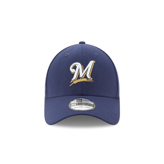 Milwaukee Brewers MLB New Era Men's Navy 39Thirty Team Classic Stretch Fit Hat