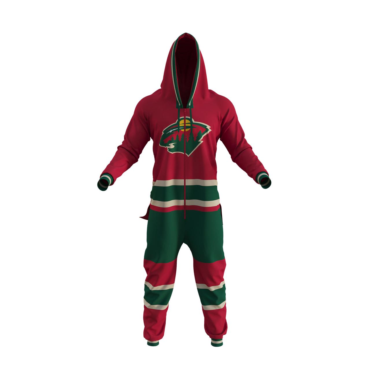 Combinaison d'uniforme rouge de l'équipe rouge du Minnesota Wild NHL Hockey Sockey pour hommes