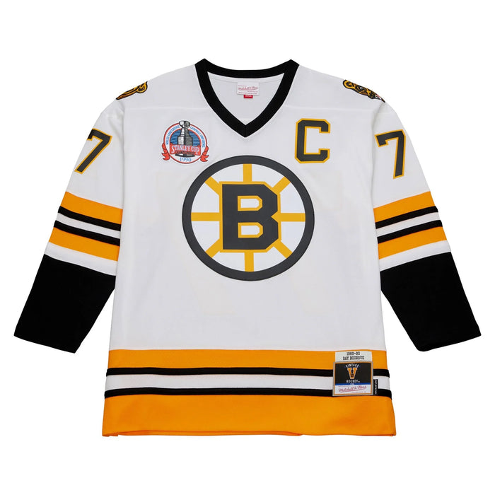 Ray Bourque Boston Bruins NHL Mitchell & Ness Men's White 1989 Blue Line Authentic Jersey