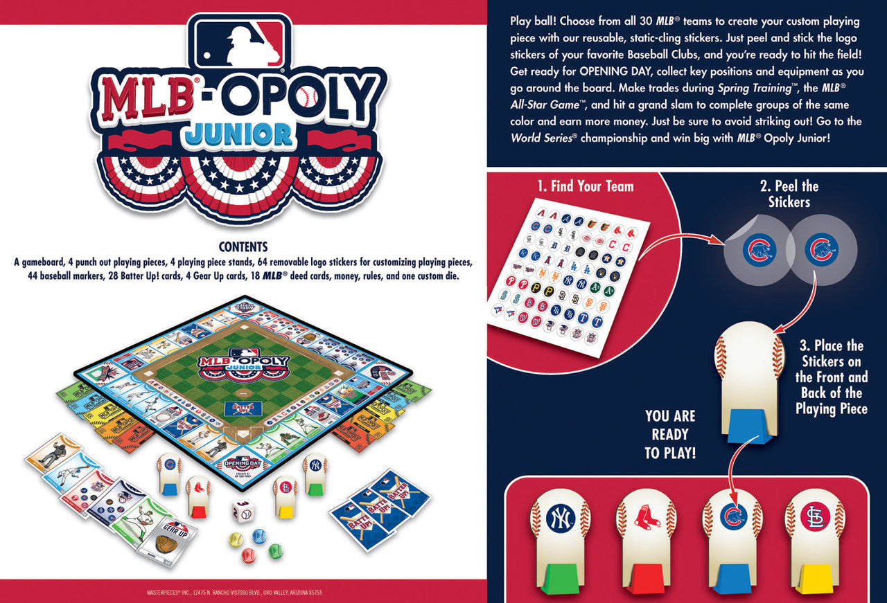 MLB Masterpieces All Teams League Opoly Game