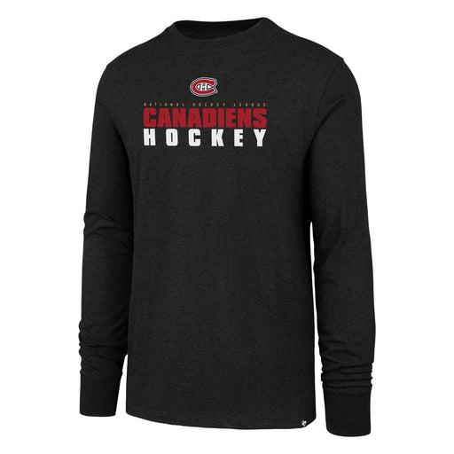 Montreal Canadiens NHL 47 Brand Men's Black Stacker Long-sleeve Shirt
