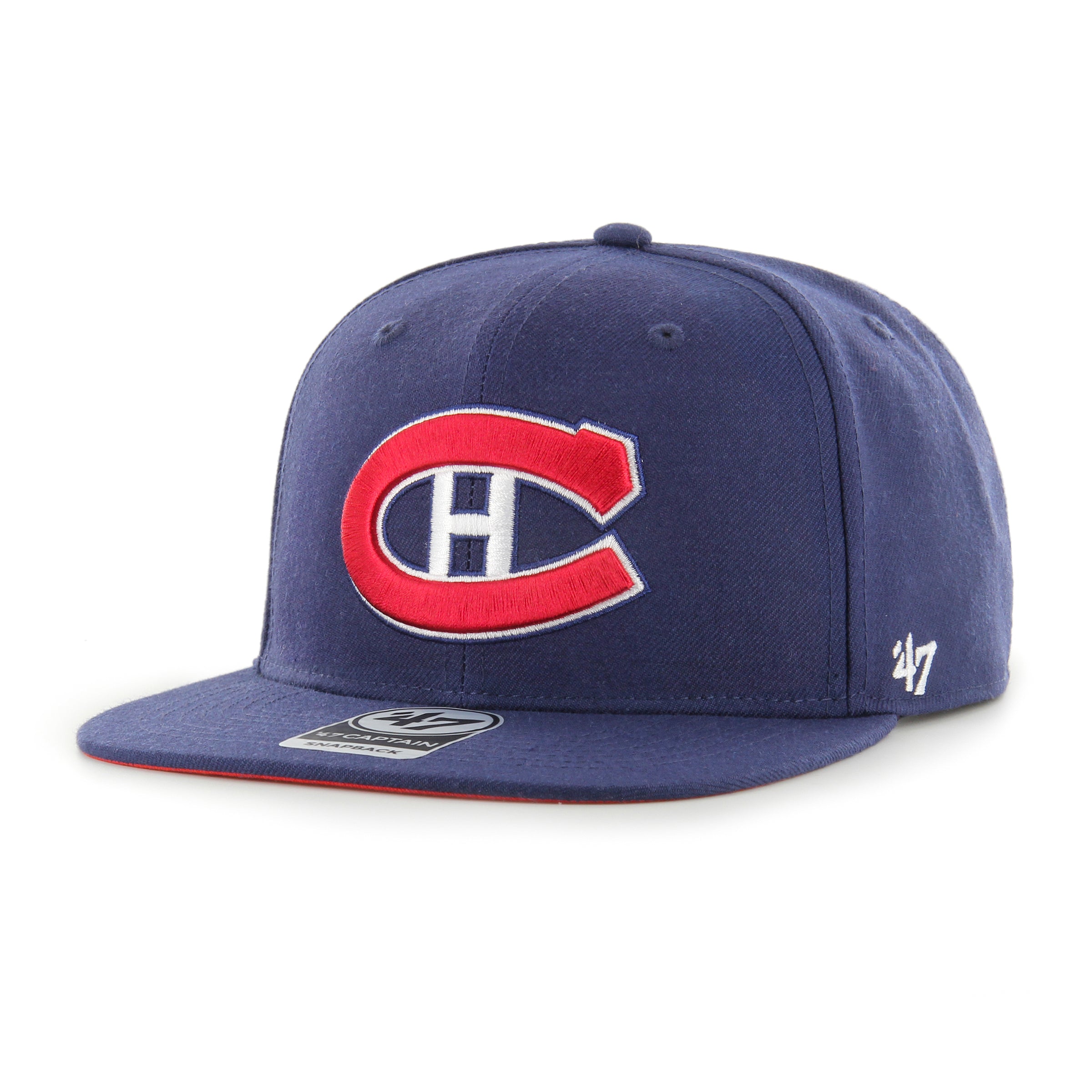 Montreal Canadiens NHL 47 Brand Men's Navy Sure Shot Under Captain Snapback