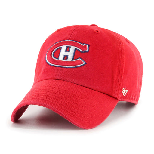 Montreal Canadiens NHL 47 Brand Men's Red 1945 Vintage Clean Up Adjustable Hat