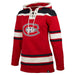 Montreal Canadiens NHL 47 Brand Women's Red Heavyweight Lace Up Hoodie