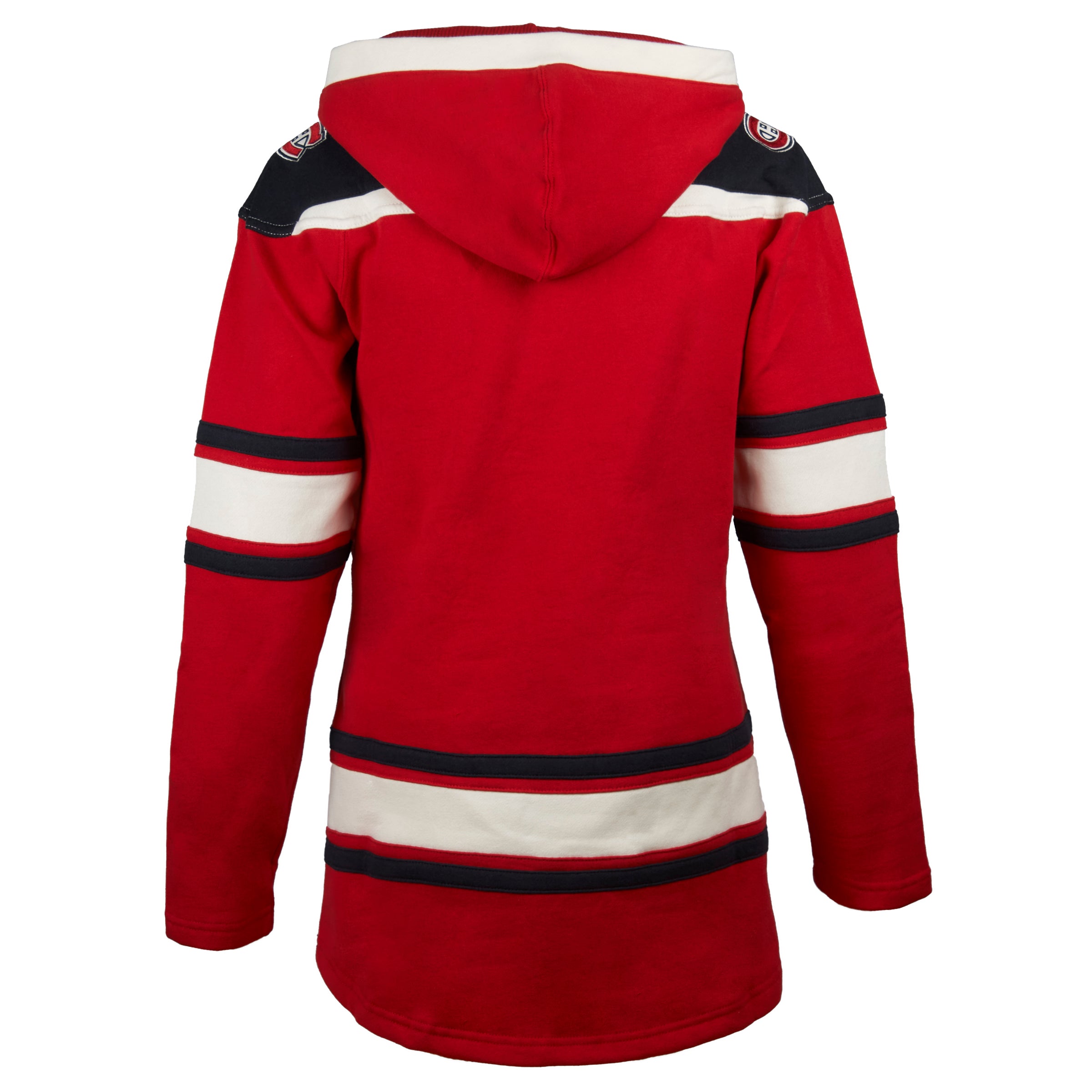 Montreal Canadiens NHL 47 Brand Women's Red Heavyweight Lace Up Hoodie