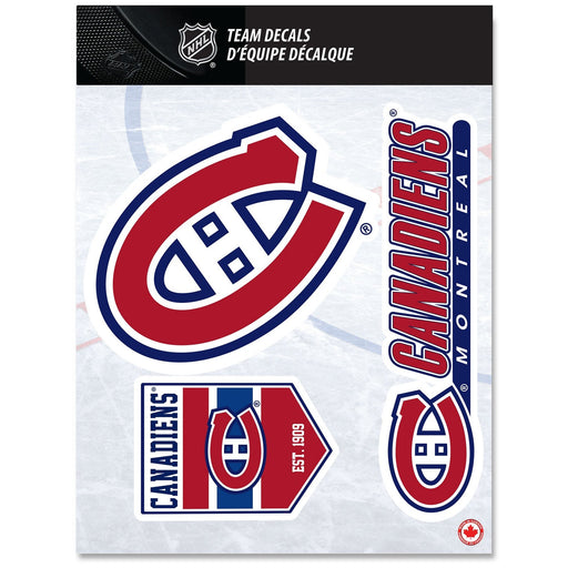 Montreal Canadiens NHL 8"x11" Team Fan Decal Set
