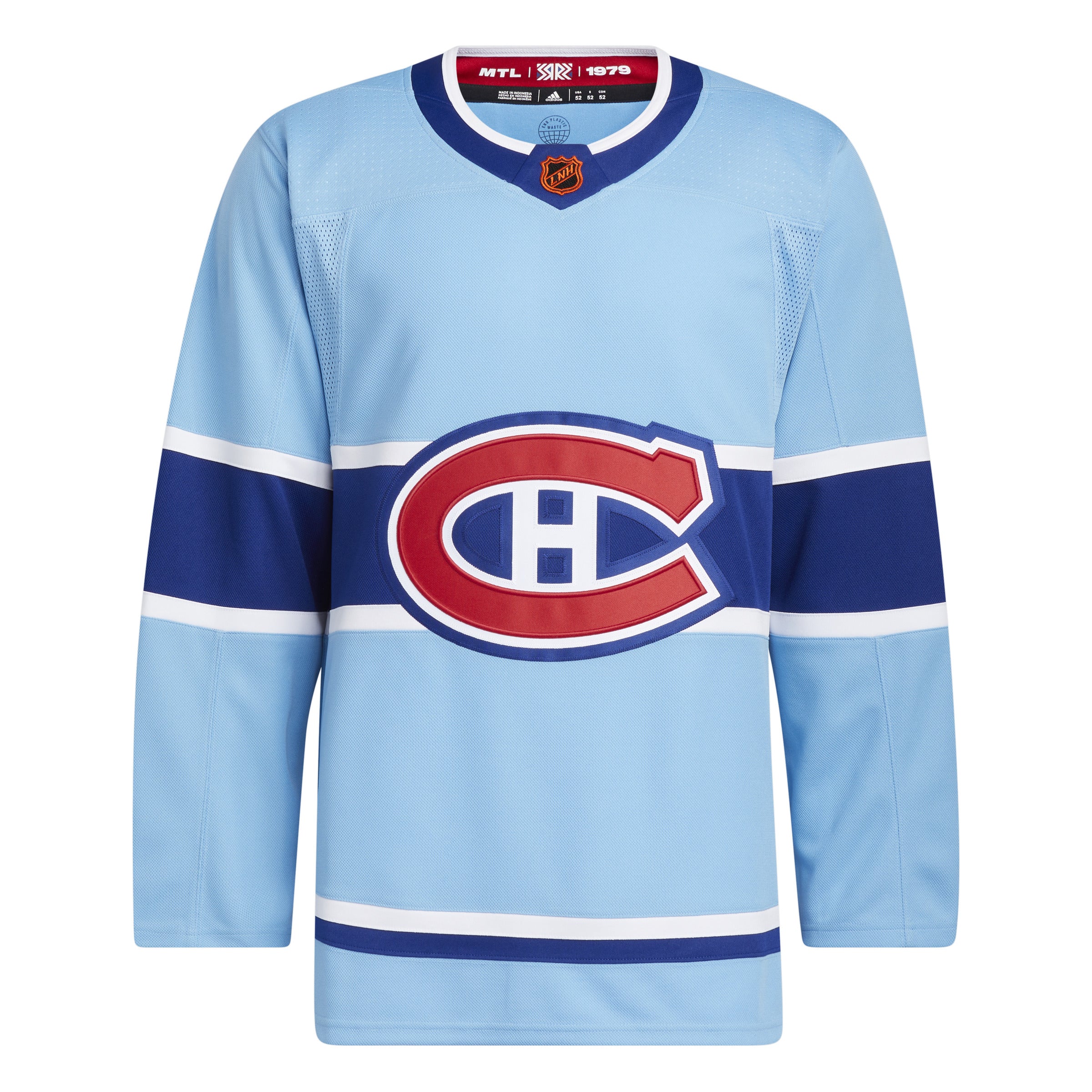 Montreal Canadiens NHL Adidas Men's Light Blue Adizero 2022/23 Reverse Retro 2.0 Authentic Pro Jersey