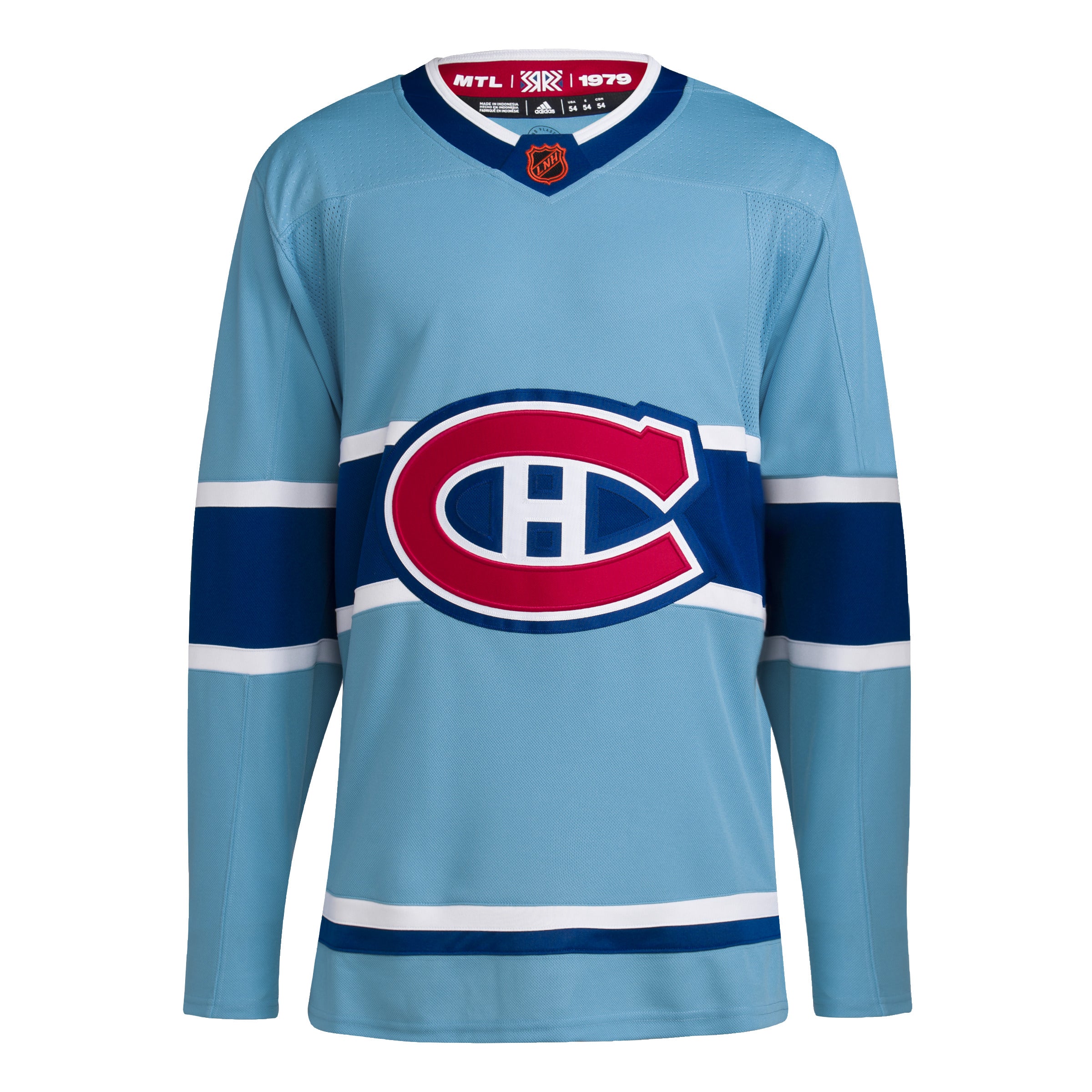 Montreal Canadiens NHL Adidas Men's Light Blue Adizero 2022/23 Reverse Retro 2.0 Authentic Pro Jersey