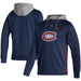 Montreal Canadiens NHL Adidas Men's Navy Skate Lace Pullover Hoodie