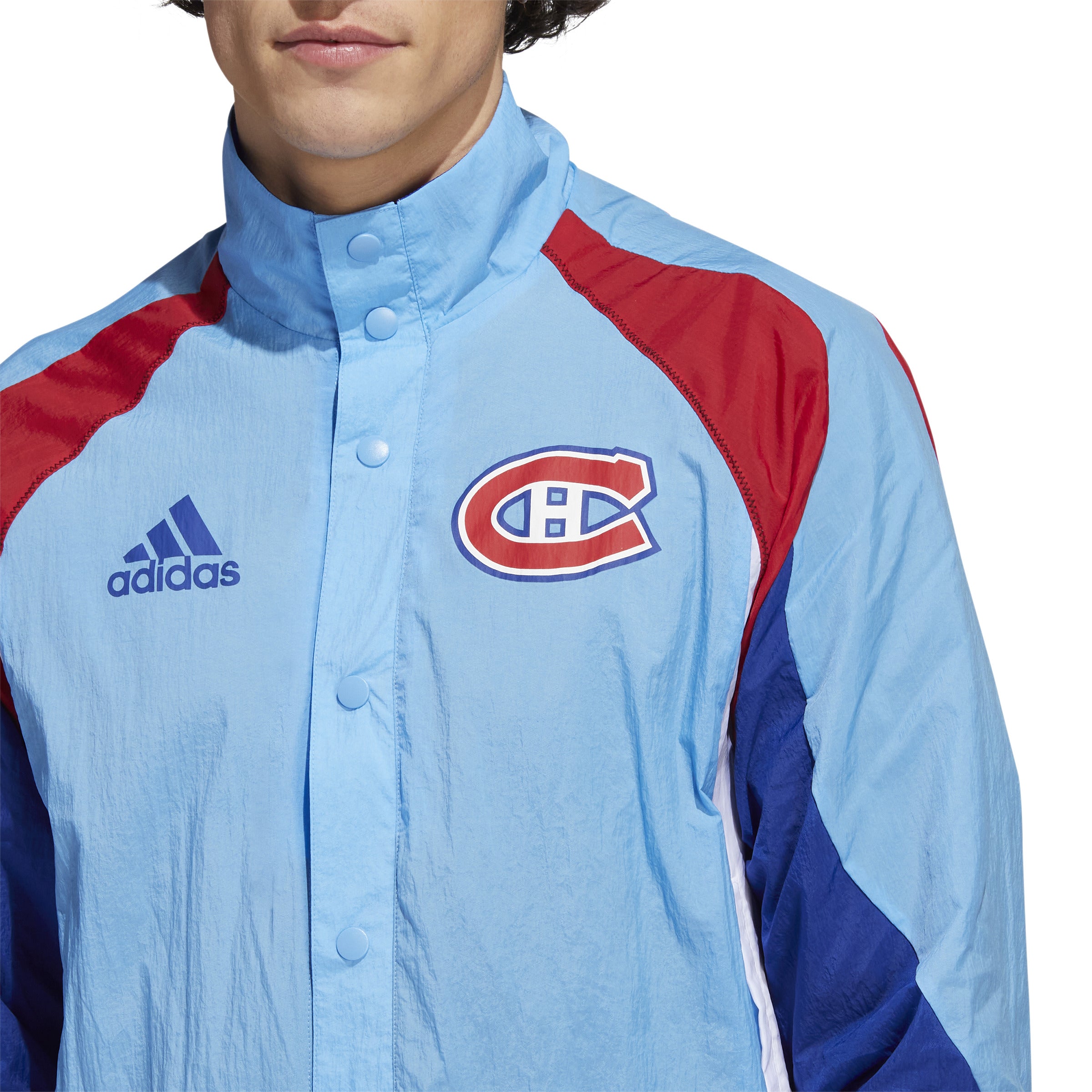 Montreal Canadiens NHL Adidas Men's Sky Blue Reverse Retro 2.0 Lightweight Jacket