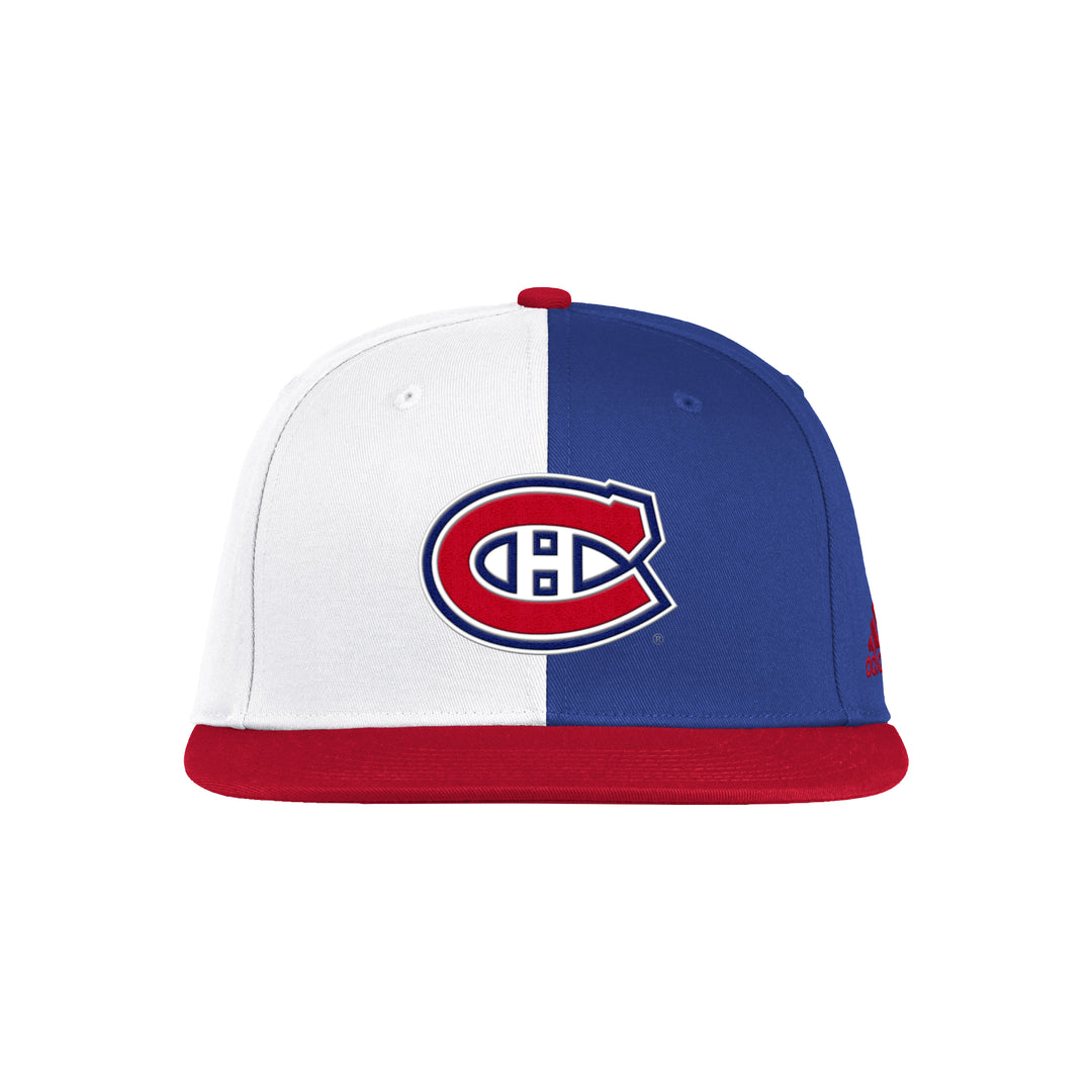 Montreal Canadiens NHL Adidas Men's Tricolor Reverse Retro Flat Brim Snapback