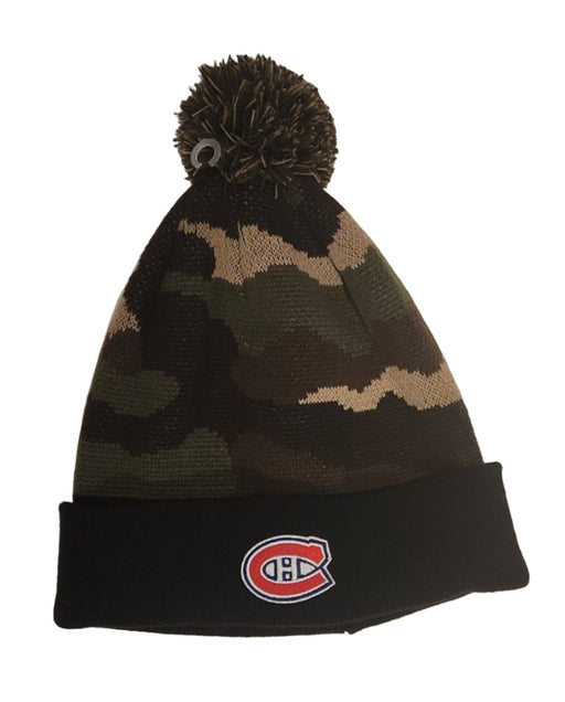 Montreal Canadiens NHL American Needle Men's Camo Cuff Pom Knit Hat