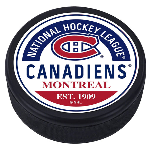 Montreal Canadiens NHL Block Textured Hockey Puck