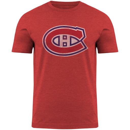 Montreal Canadiens NHL Bulletin Men's Red Distressed Logo T-Shirt