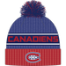 Montreal Canadiens NHL Fanatics Branded Men's Blue/Red Beanie Cuff Knit Pom