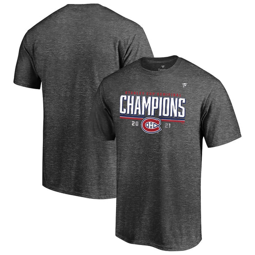 Montreal Canadiens NHL Fanatics Branded Men's Grey 2021 Stanley Cup Semifinal Champions Locker Room T-Shirt