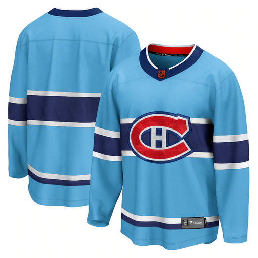 Montreal Canadiens NHL Fanatics Branded Men's Light Blue 2022/23 Special Edition 2.0 Breakaway Jersey