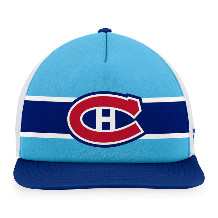 Montreal Canadiens NHL Fanatics Branded Men's Light Blue Special Edition 2.0 Foam Front Trucker Snapback
